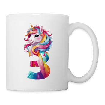 3ÈME ANNIVERSAIRE LICORNE - Mug blanc - blanc - Droite