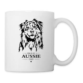 Aussie Dad Dogs Australian Shepherd Dog Wilsigns - Mug - white - Right