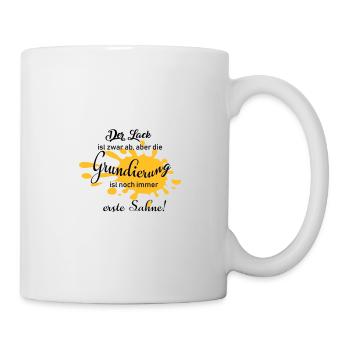 Der Lack ist zwar ab, aber die Grundierung ... - Tasse - Weiß - Rechts