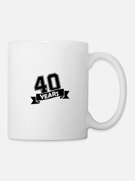 40 years - Tasse - Weiß