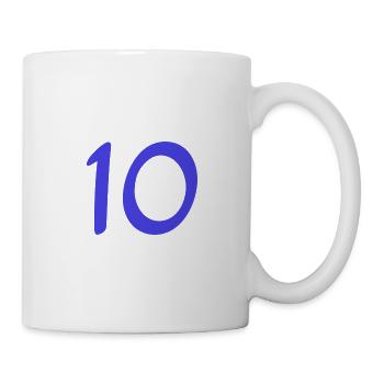 10. 10 ANS. 10e ANNIVERSAIRE. ANNIVERSAIRE 10 ANS. - Mug blanc - blanc - Droite