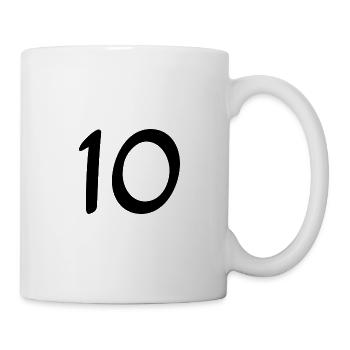 10. 10 YEARS. 10th ANNIVERSARY. 10 YEAR ANNIVERSARY. - Mug - white - Right