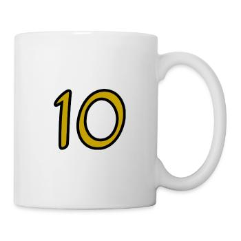 10. 10 YEARS. 10th ANNIVERSARY. 10 YEAR ANNIVERSARY. - Mug - white - Right
