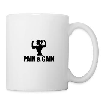 gain de douleur fitness femme - Mug blanc - blanc - Droite