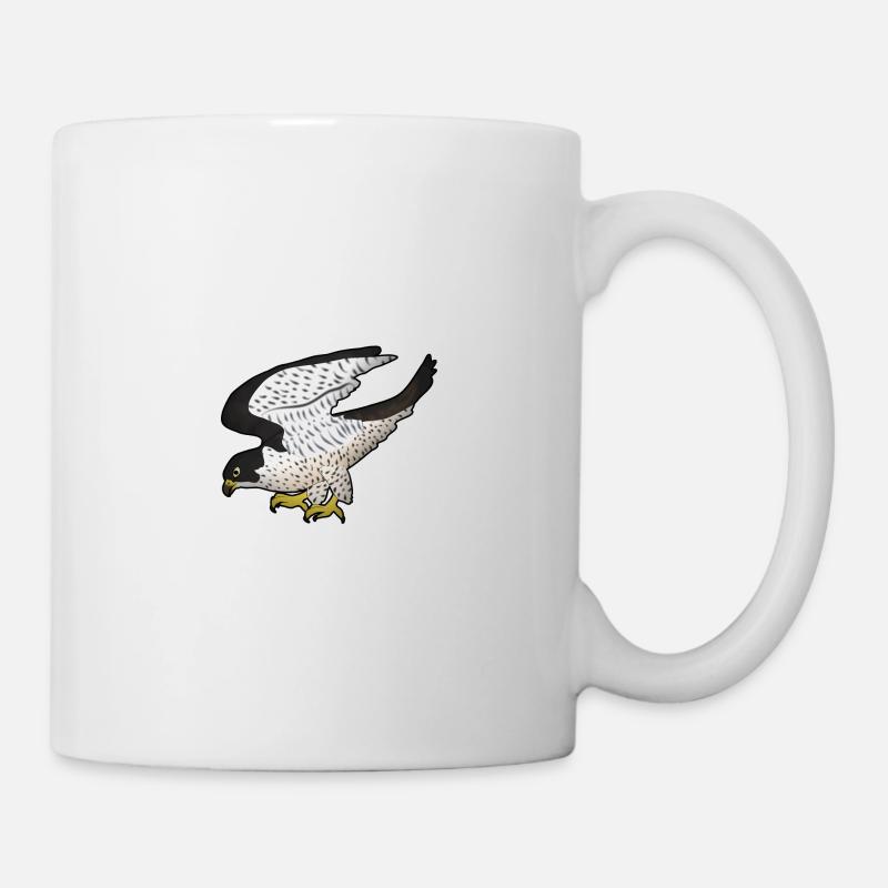Wanderfalke greift - Tasse - Weiß