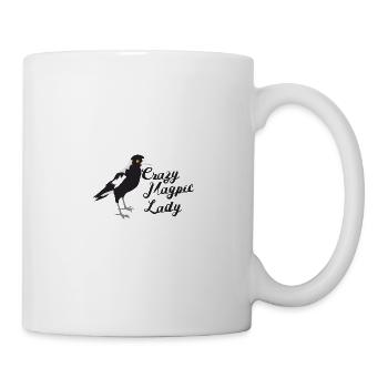 Verrückte Elster Vogeldame - Tasse - Weiß - Rechts