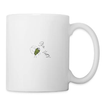 Bee happy bee pattern - Mug - white - Right