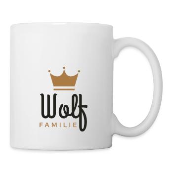 Wolf-Familie - Tasse - Weiß - Rechts