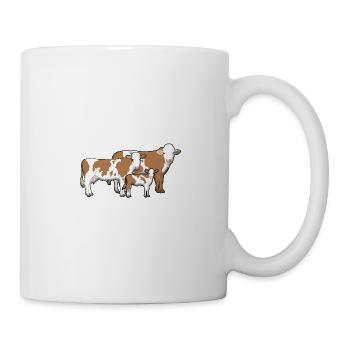 Kuhfamilie - Tasse - Weiß - Rechts
