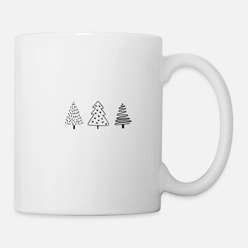 tännchen tannen bäume weihnachten - Tasse - Weiß