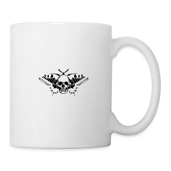 tribal head dead butterfly butterfly skul - Mug - white - Right