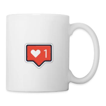 J'aime - Style Instagram - Design plat - Mug blanc - blanc - Droite