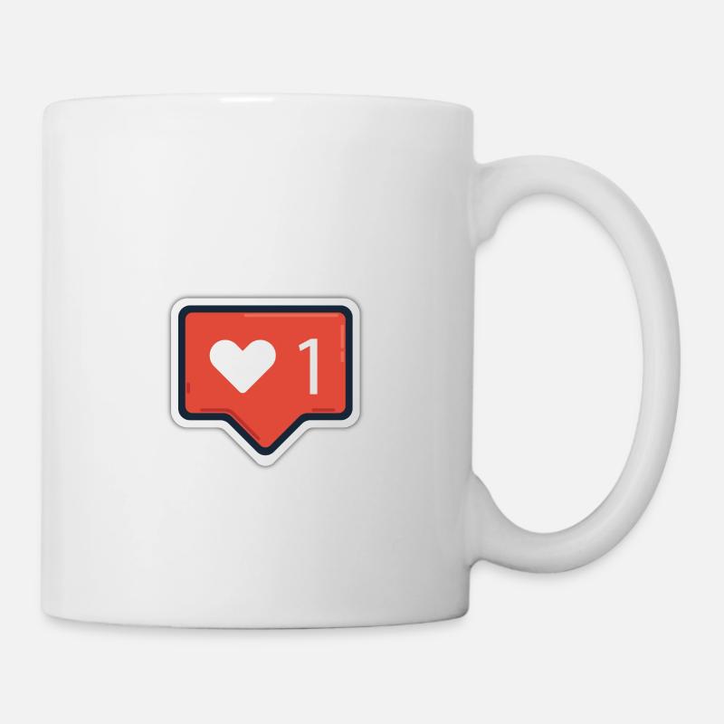 Like - Instagram Style - Flat Design - Mug - white