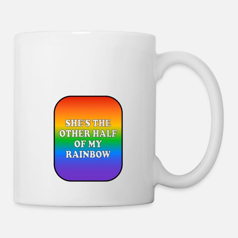 Elle est l’autre moitié de mon arc-en-ciel - Mug blanc - blanc