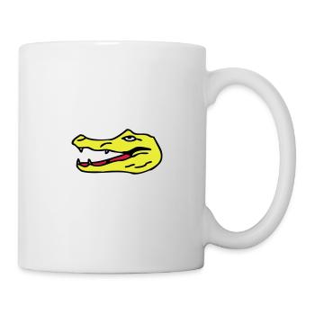 caiman crocodile head - Mug - white - Right