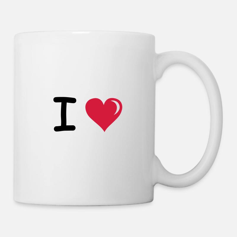 i love - Tasse - Weiß