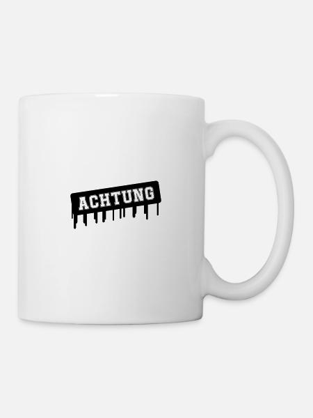 achtung - Tasse - Weiß