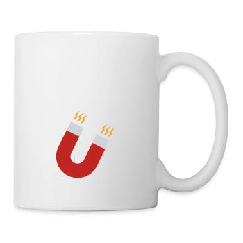 Symbole d’icône d’aimant - Mug blanc - blanc - Droite