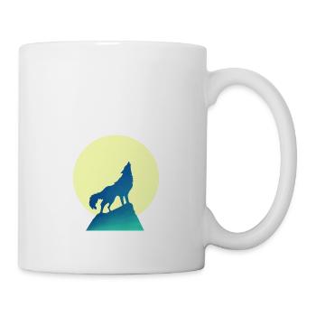 Wolf Moon Silhouette - Mug - white - Right