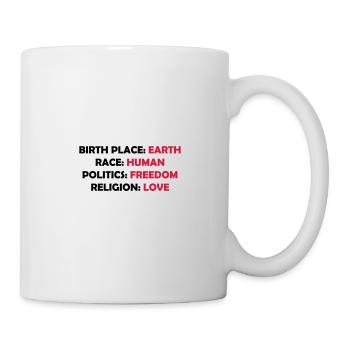 birth race politics religion 2 - Mug - white - Right