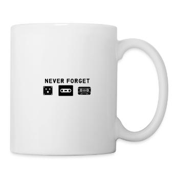 never forget floppy disk - Tasse - Weiß - Rechts