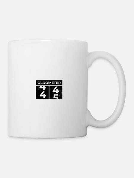 Oldometer 45. Geburtstag Lustiger Slogan zum 45. Geburtstag - Tasse - Weiß