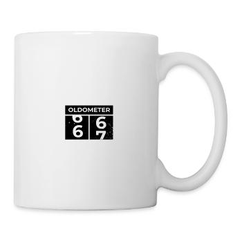 Oldometer 67th Birthday Funny Slogan Turning 67 - Mug - white - Right