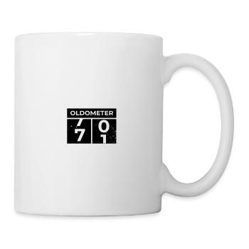 Oldometer 71st Birthday Funny Slogan Turning 71 - Mug - white - Right