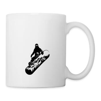 Snowboard Snowboarder Snowboard Paysage De Montagne - Mug blanc - blanc - Droite