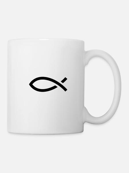 Poisson chrétien - Mug blanc - blanc