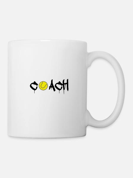 entraîneur de tennis - Mug blanc - blanc