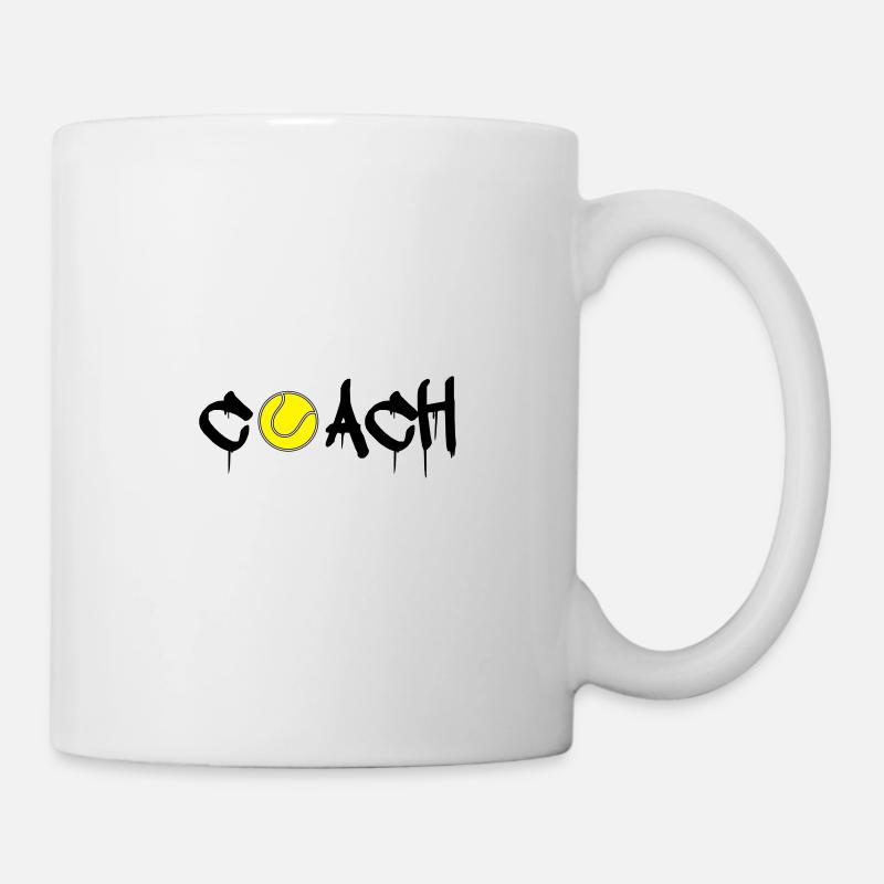 entraîneur de tennis - Mug blanc - blanc