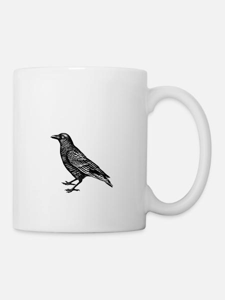 Krähe - Tasse - Weiß