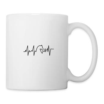 Heartbeat Horse - Herzschlag Pferd - Tasse - Weiß - Rechts