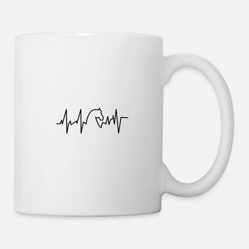 Heartbeat Horse - cheval de battement de coeur - Mug blanc - blanc