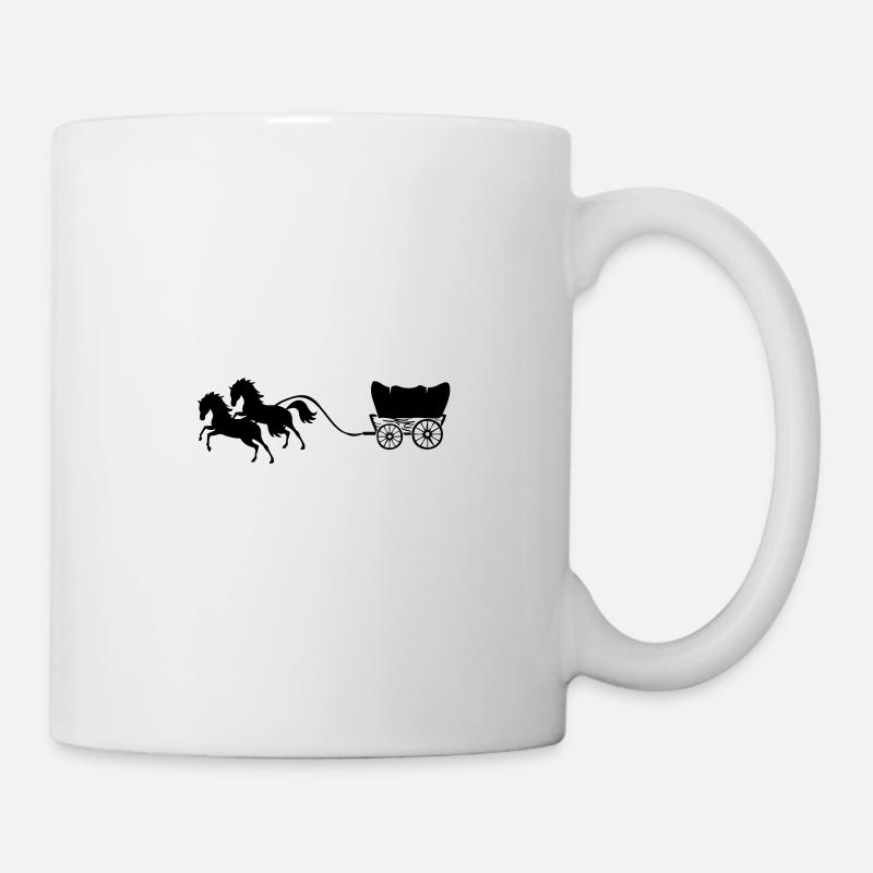 chevaux de calèche - Mug blanc - blanc