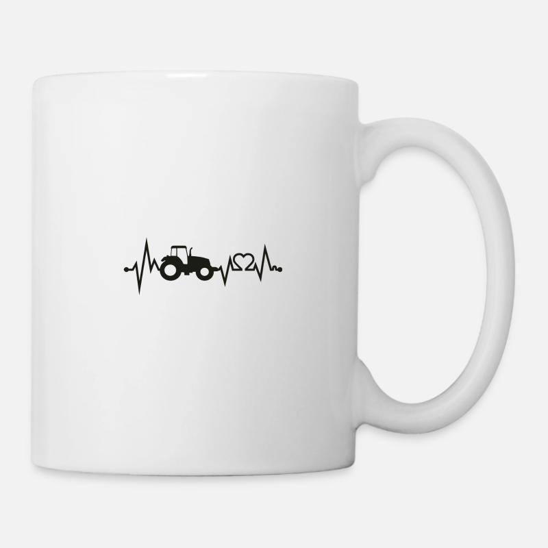 life line tractor - Mug - white