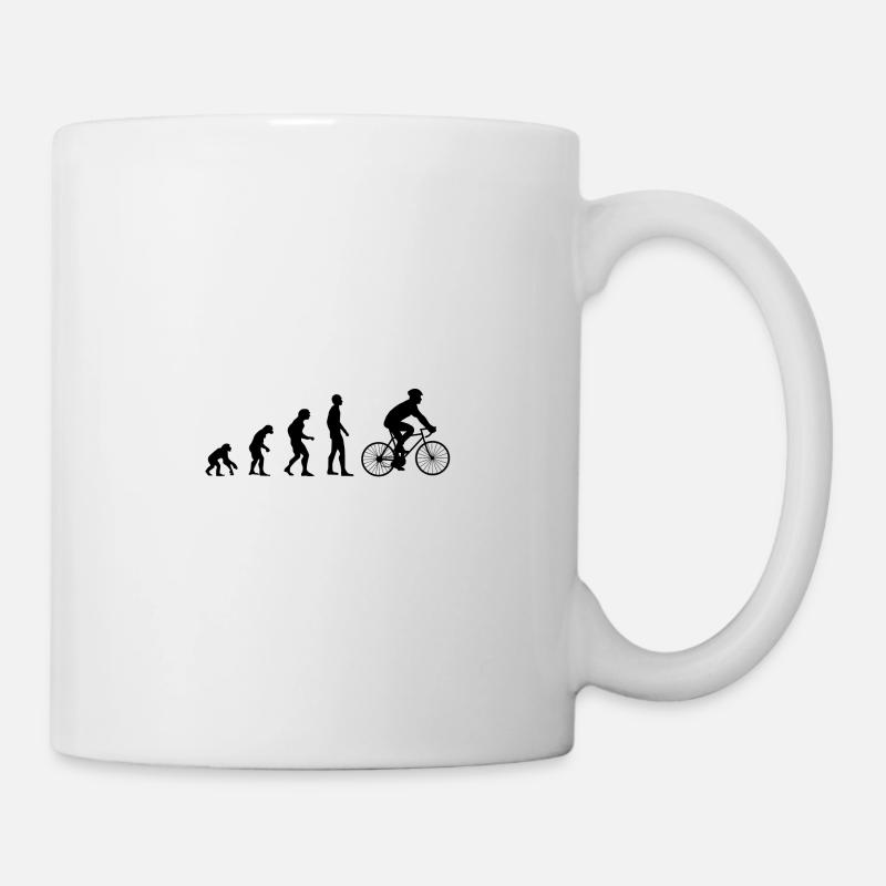 Evolution Radfahrer - Tasse - Weiß