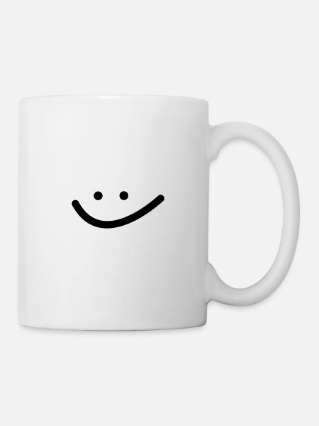Minimalistic Smile Black - Tasse - Weiß