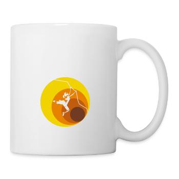 Kletter Sturz-Retro - Tasse - Weiß - Rechts