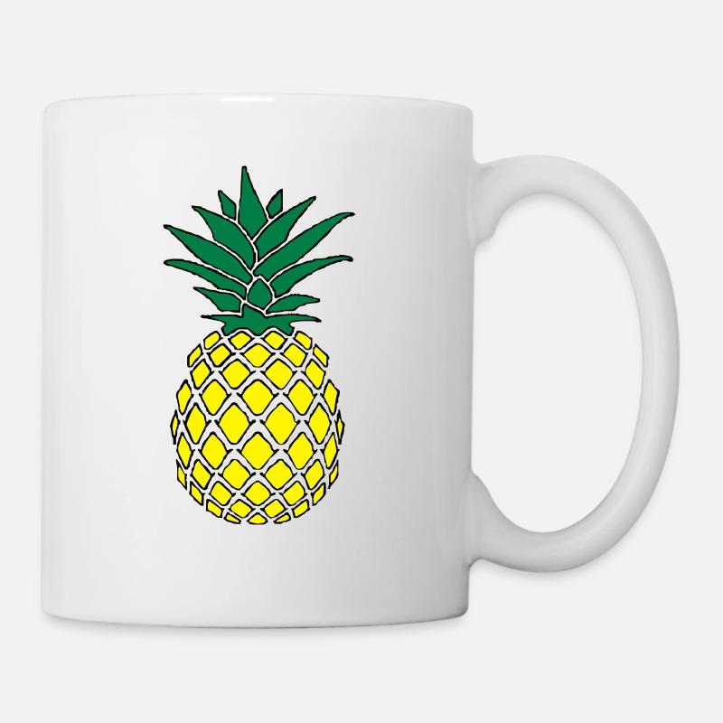 flippige Ananas - Tasse - Weiß