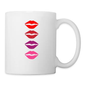 Lipstick kiss mouth - Mug - white - Right