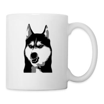 Grumpy Dog - Husky - Tasse - Weiß - Rechts
