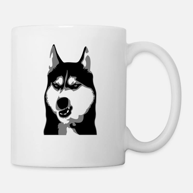 Grumpy Dog - Husky - Tasse - Weiß