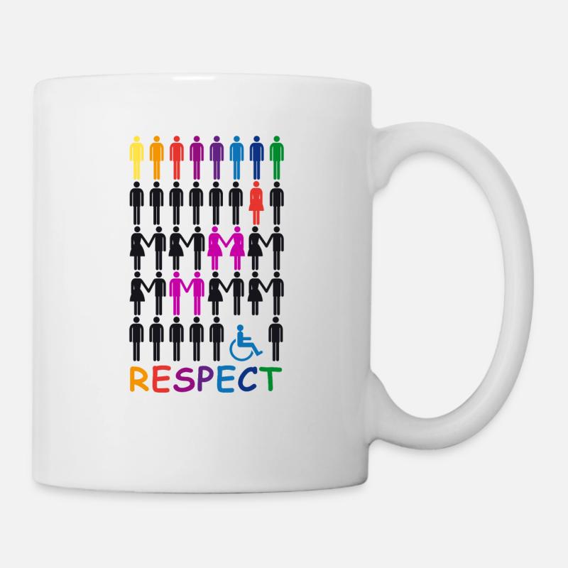 Respect / respect - aime tous les gens - Mug blanc - blanc