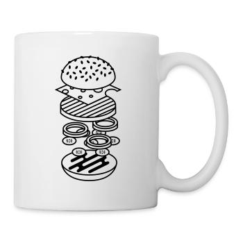 burger - Mug blanc - blanc - Droite