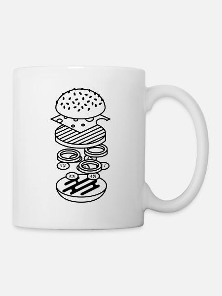burger - Mug blanc - blanc