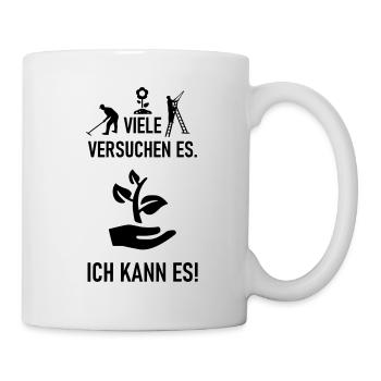 Ich kann es als Garten- und Landschaftsbauer - Tasse - Weiß - Rechts