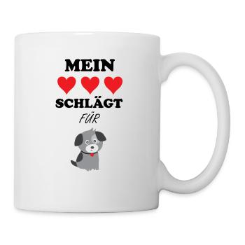 Hundeliebe - Tasse - Weiß - Rechts