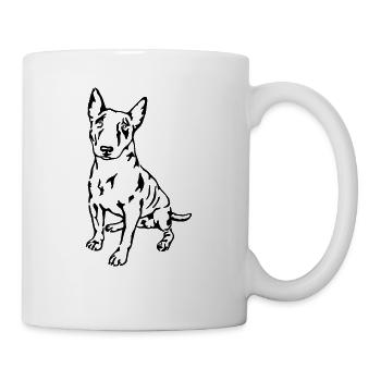 Bull terrier - Mug blanc - blanc - Droite